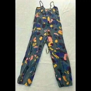 Tysa  Jumpsuit Size 1 | Abstract Print Drawstring Romper | Boho Lounge Festival